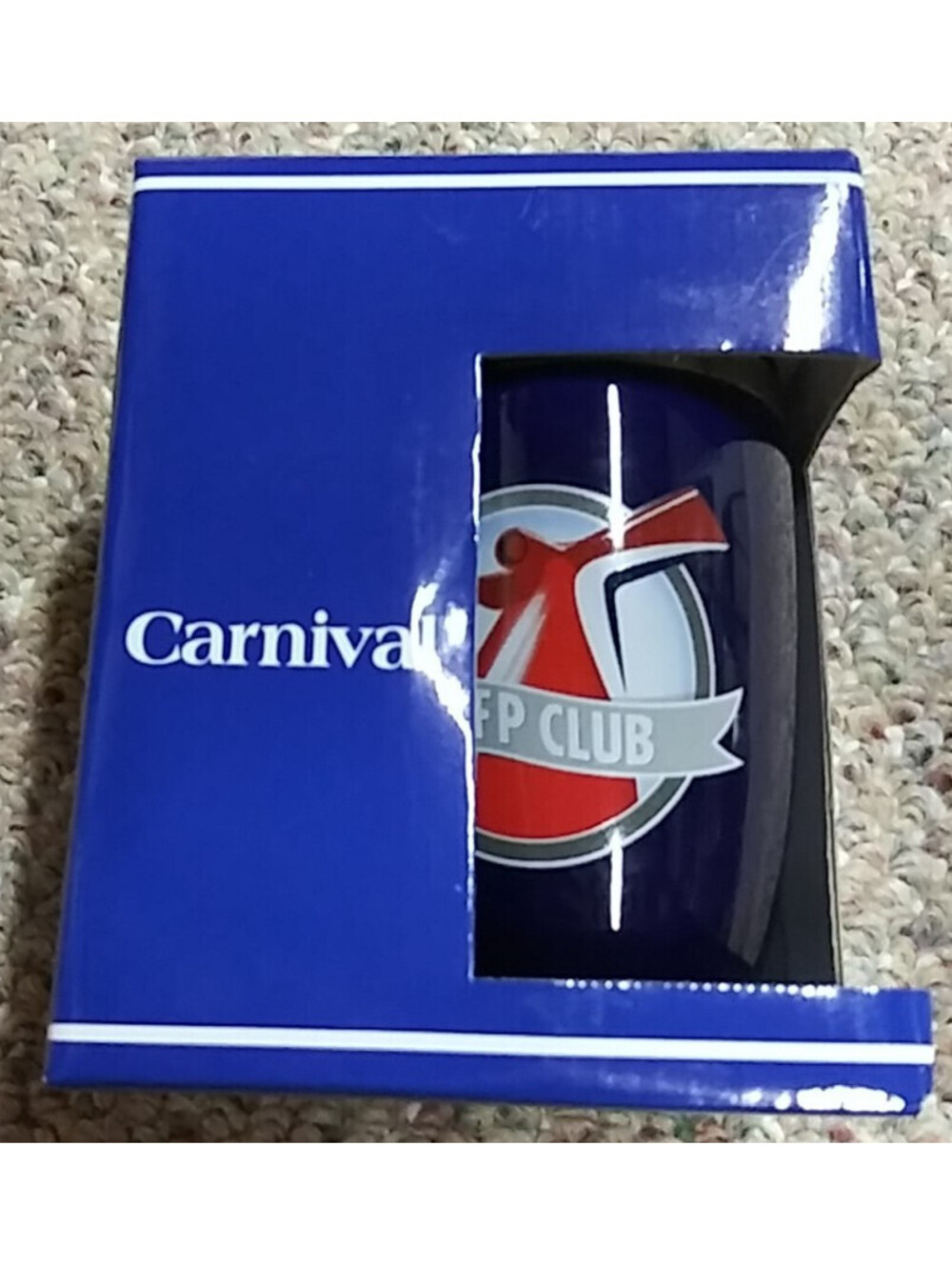CARNIVAL CRUISE LINE VIFP CLUB INSULATED MUG WITH LID BLUE